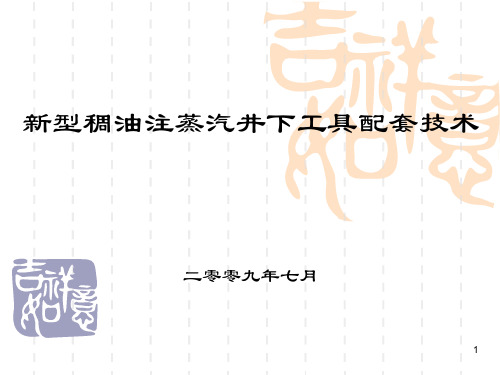 新型稠油注蒸汽井下工具配套技术