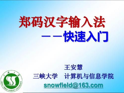 郑码快速入门