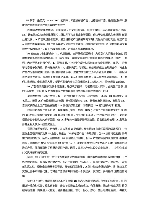 电子商情DM杂志的策划方案.doc
