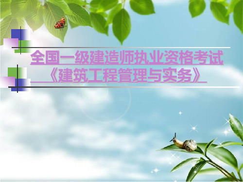 全国一级建造师执业资格考试《建筑工程管理与实务幻灯片PPT