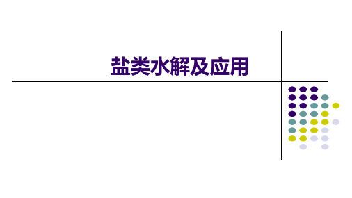 盐类水解及应用 PPT