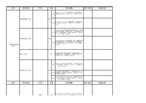 B22H2企业标准化工作评分表(模板)