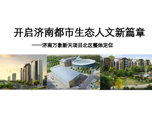 济南万象新天生态人文项目北区整体定位报告
