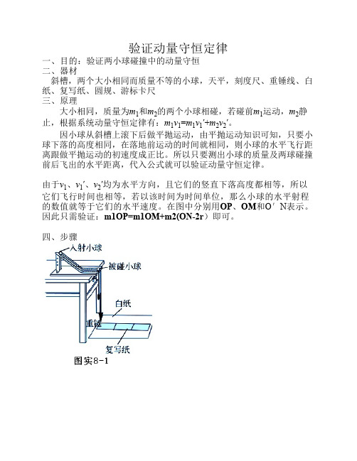验证动量守恒定律