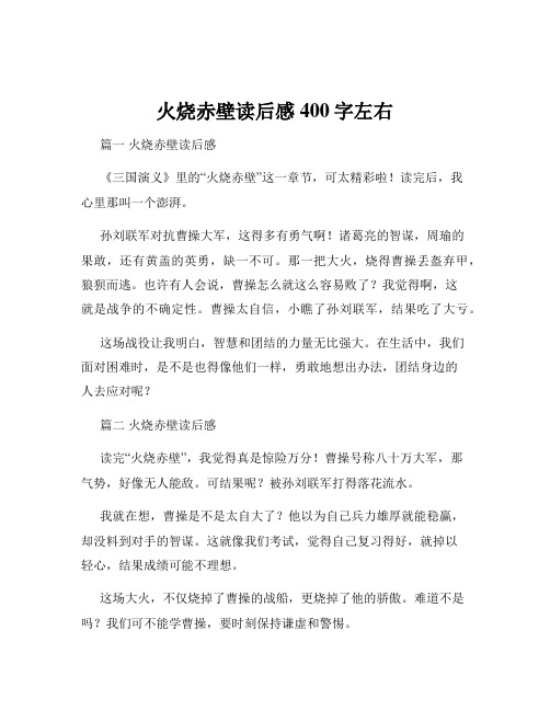 火烧赤壁读后感400字左右