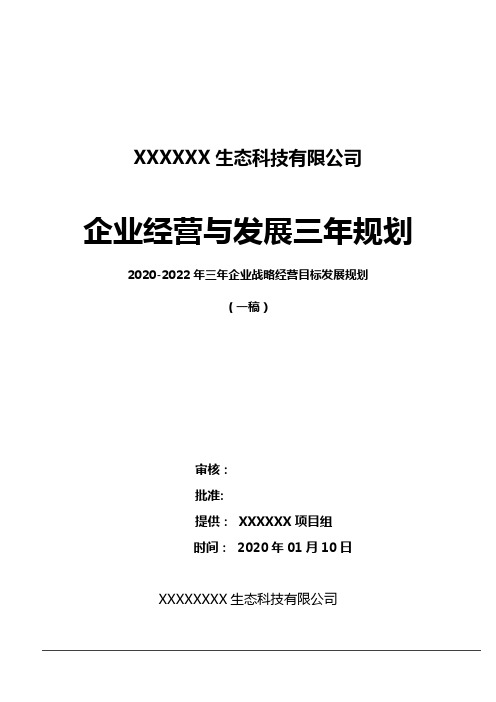 纺织公司三年发展规划