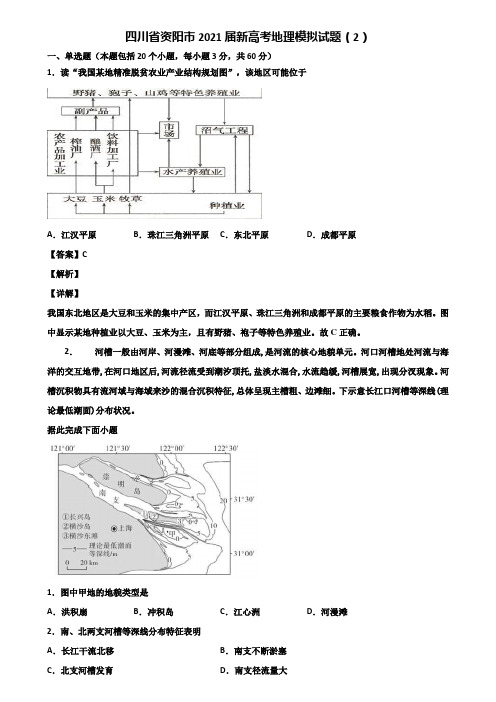 四川省资阳市2021届新高考地理模拟试题(2)含解析