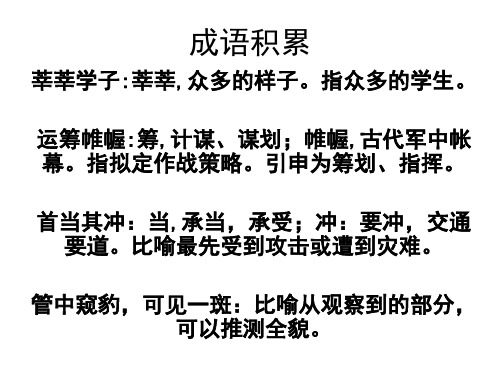 成语积累