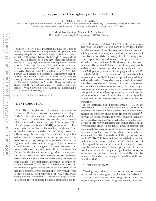 Spin dynamics of strongly-doped La_{1-x}Sr_xMnO_3