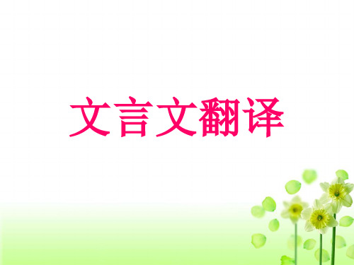 文言文翻译技巧(萧风重组)