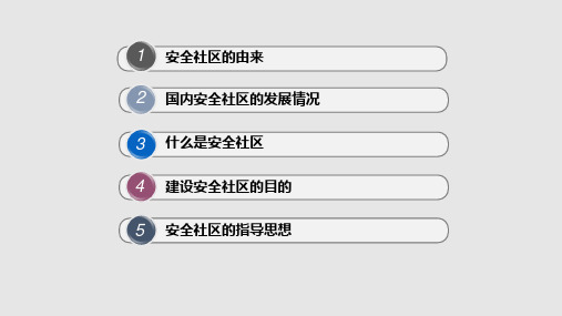 安全社区培训讲座PPT课件