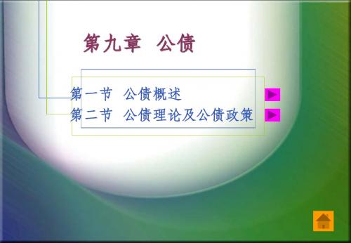 财政学第十章   公债