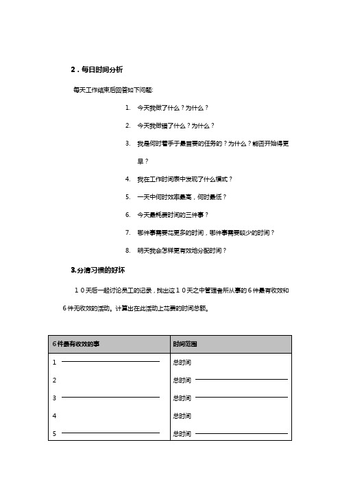 业绩改进表.销售管理