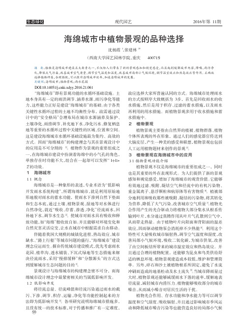 海绵城市中植物景观的品种选择