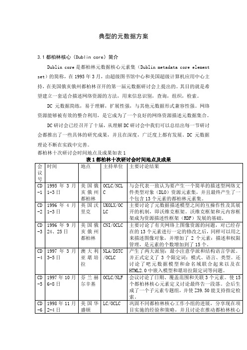 典型的元数据方案