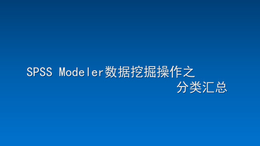 SPSS Modeler数据挖掘操作之分类汇总