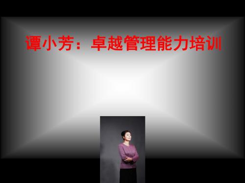 谭小芳：卓越管理能力培训-精品文档50页
