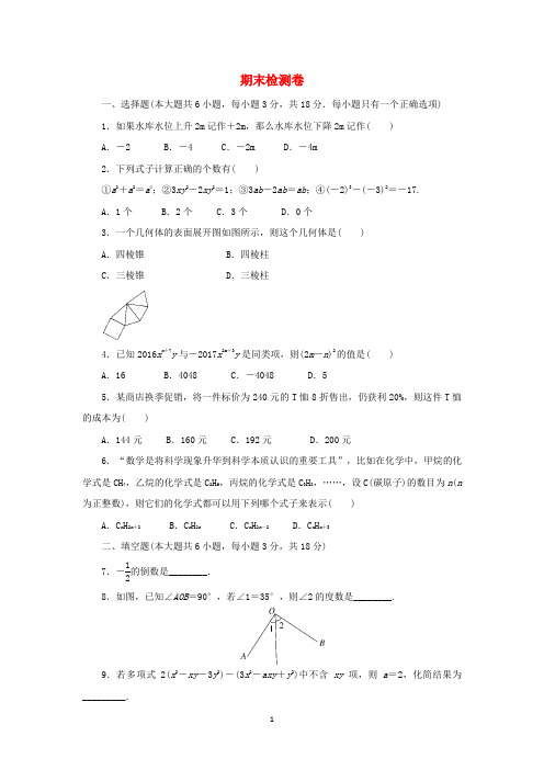 (新版)湘教版2020学年七年级数学上学期期末检测卷