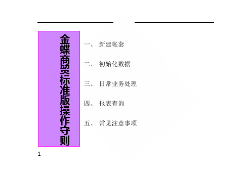 金蝶kis商贸标准版操作教程详细解析