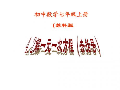 4.2解一元一次方程3