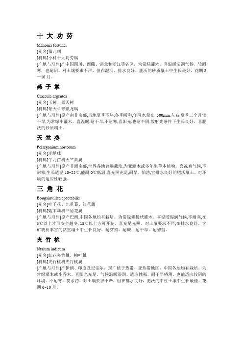 校园常见花卉