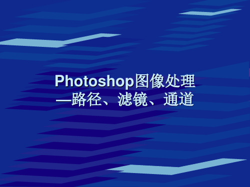 Photoshop图像处理—路径、滤镜、通道