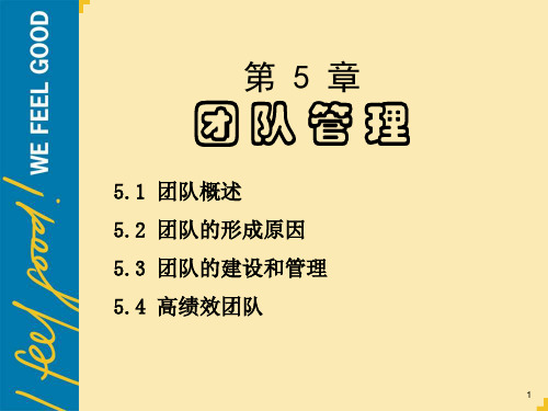 组织行为学-第5章 团队管理