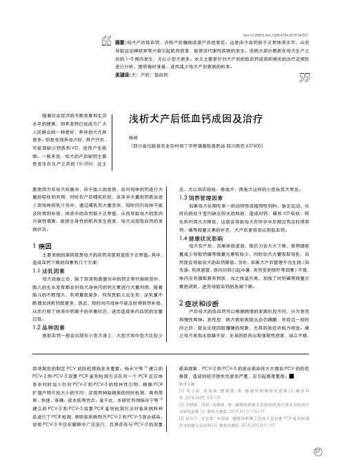 浅析犬产后低血钙成因及治疗