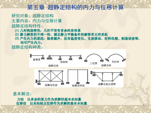 05结构力学 第五章 超静定结构的内力和位移计算-1(唐雪松)