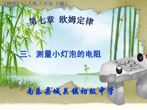 《测量小灯泡的电阻》课件