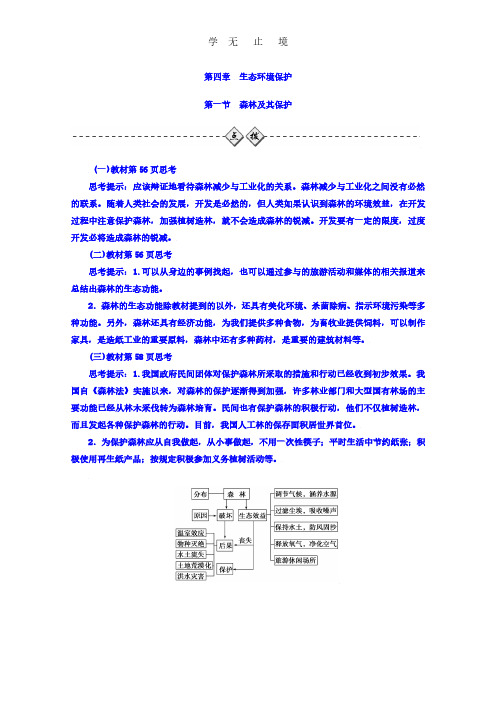 2016-2017学年人教版地理选修6习题 第四章 生态环境保护 第一节 森林及其保护 Word版含答案.pdf