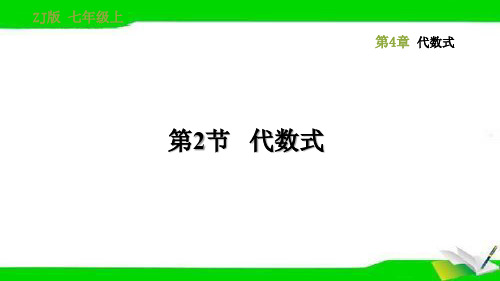 浙教版七年级上册数学4.2代数式