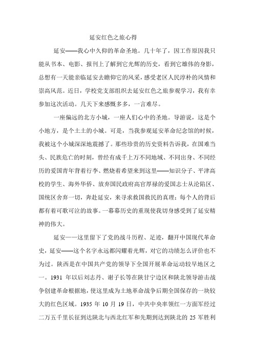 延安红色之旅心得