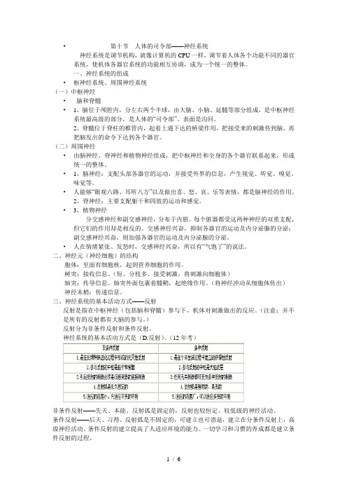 学前卫生学——-神经系统
