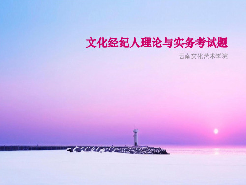 文化经纪人理论与实务