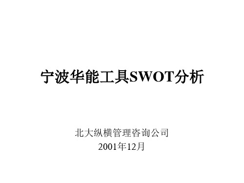 宁波华能国际SWOT分析报告