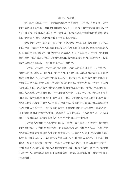 推手观后感