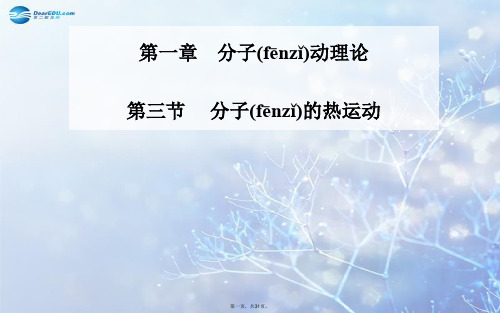 高中物理 1.3 分子的热运动同步备课课件 粤教版选修33