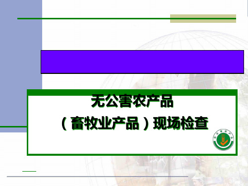 现场检查的要求与程序