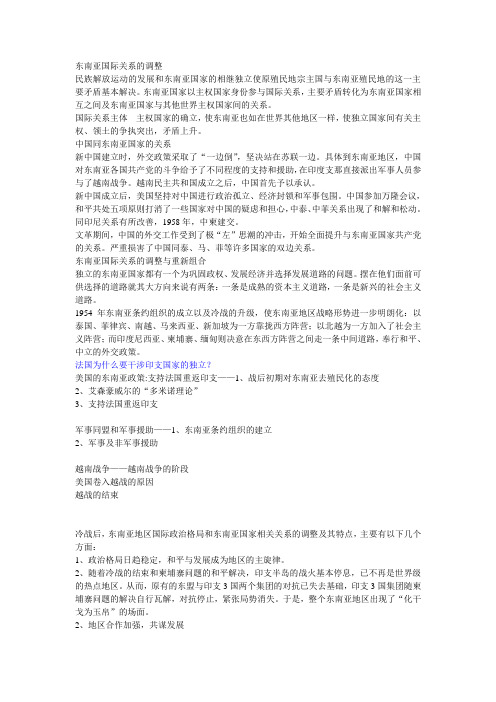 东南亚国际关系