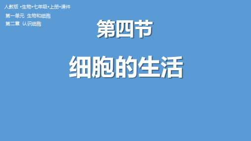 【课件】细胞的生活+课件人教版七年级生物上册