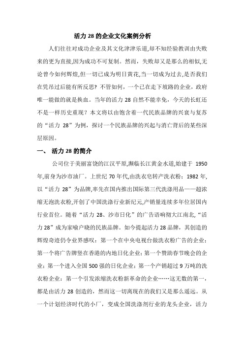 活力28的企业文化案例分析 (2)