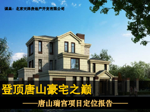 唐山唐山瑞宫项目定位报告