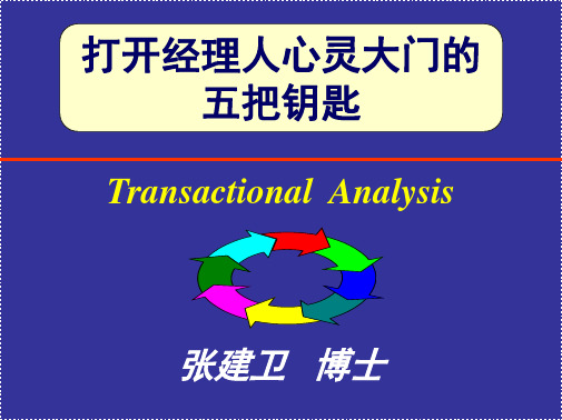 打开经理人心灵大门的五把钥匙(ppt138页)