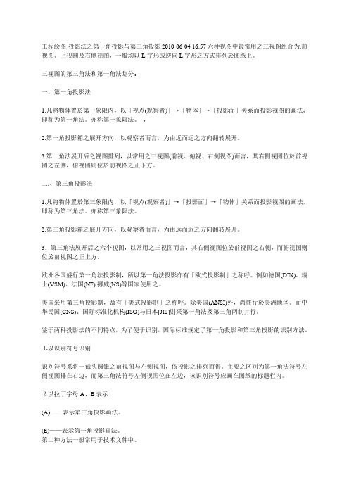 工程绘图投影法