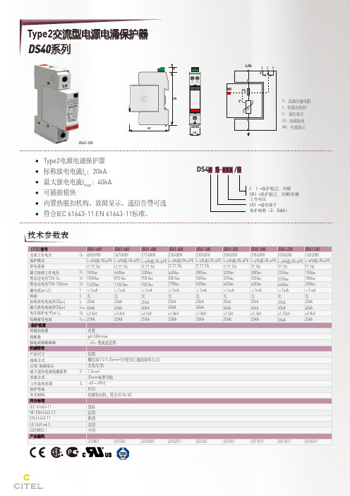 DS 系列防雷器说明书
