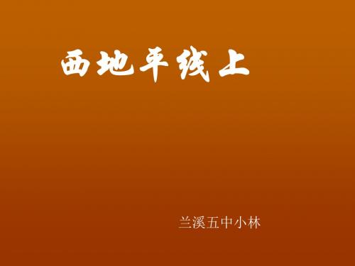 西地平线上ppt实用课件28