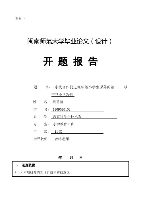 开题报告