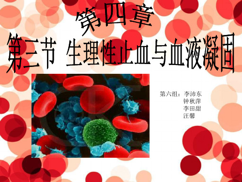 生理性止血与血液凝固