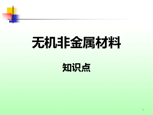 无机非金属材料知识点